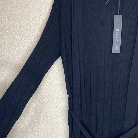 NWT House of Harlow 1960 Black Long Open Front Cardigan Size L - Picture 8 of 13